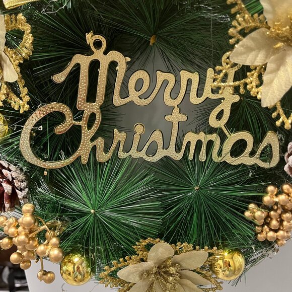 LED Light Wreath - Eco-Friendly PVC Wreath | Holiday/Event/Daily Decoration - Picture 5 of 6